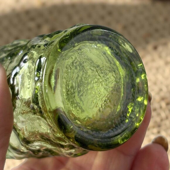 4 Lido Green Glasses Juice Glasses Tumblers Anchor Hocking Milano - Picture 4 of 9